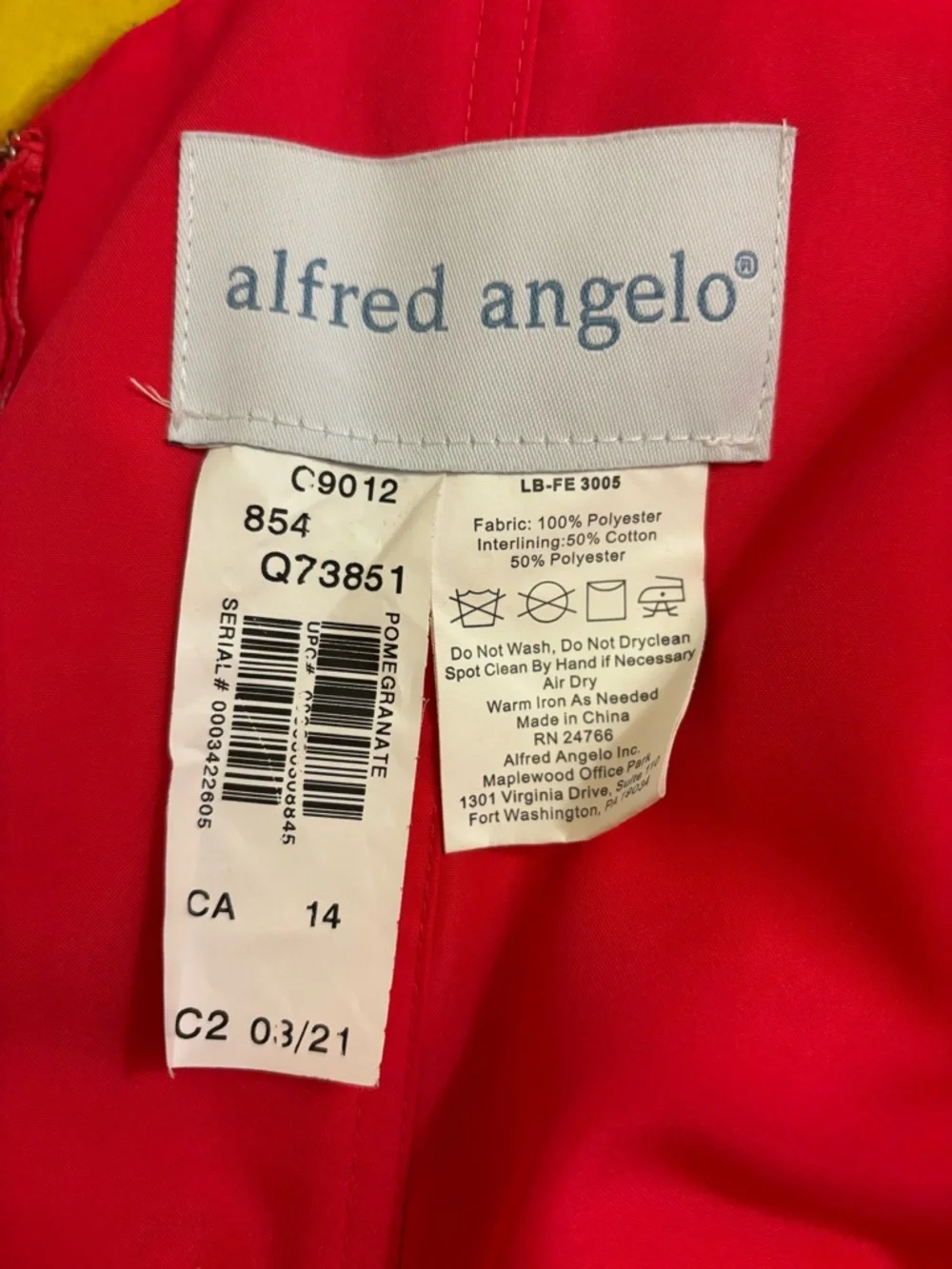 Alfred Angelo Pomegranate Tiered Ruffle Dress - Picture 7 of 7